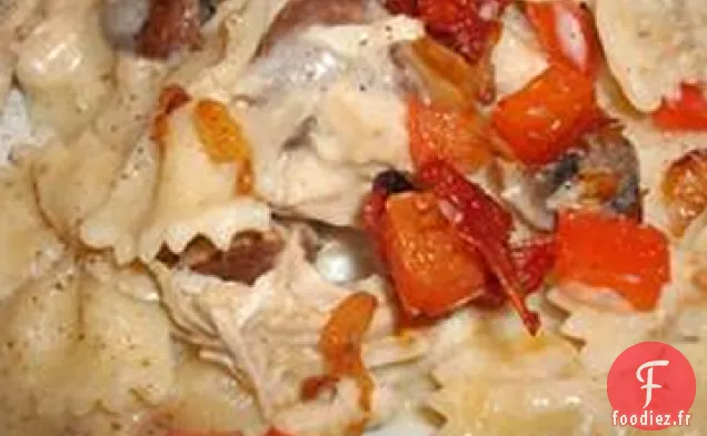 Pâtes au Poulet Et au Poivre au Fromage