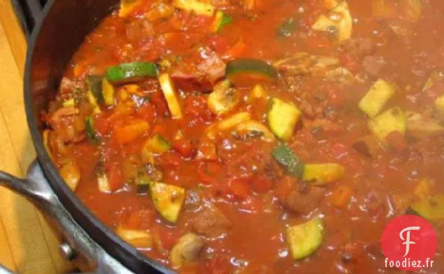 Penne À La Sauce De Jardin Épaisse