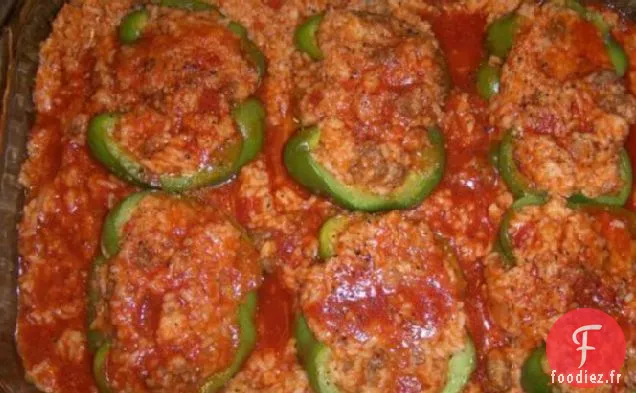 Poivrons Verts Farcis Rapides et Faciles