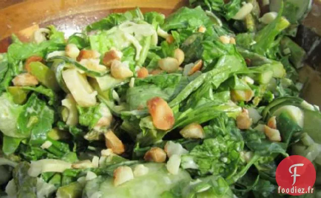 Coeurs de Palmier Frais Avec Vinaigrette aux Asperges et au Citron Vert à la Noix de Coco