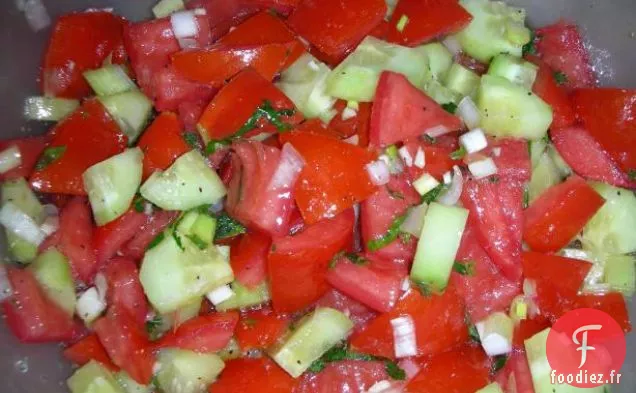 Salade de Tomates et Concombres (Salade Shirazi)