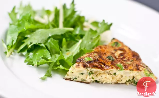 Ragoût De Brocoli Et Frittata À L'Oignon Caramélisé