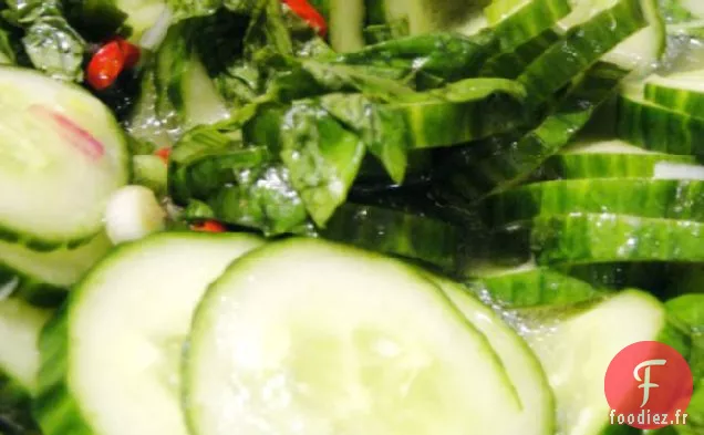 Cuisiner le livre: Salade de Concombre au Basilic Citron