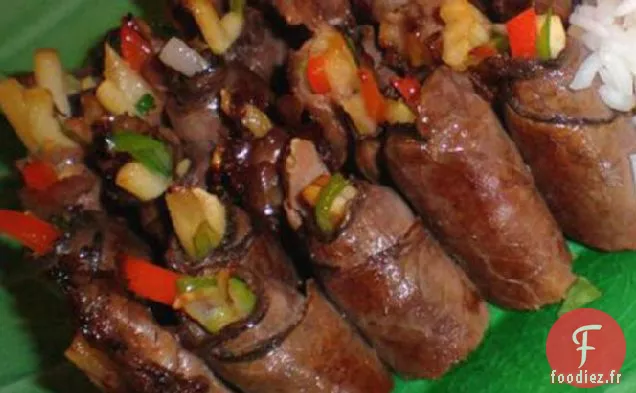 Rouleaux de Bœuf et d'Échalotes