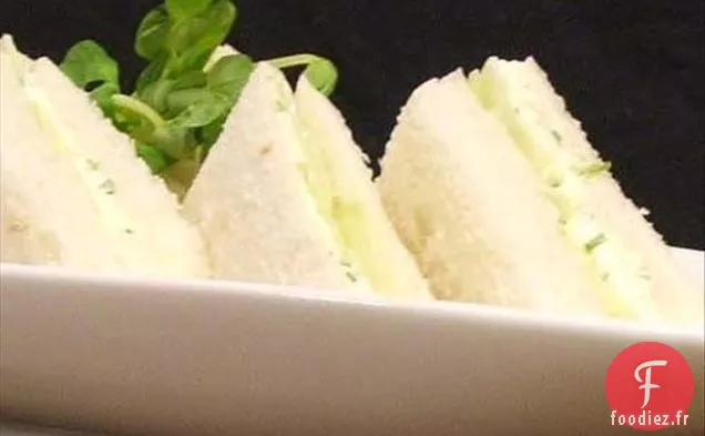 Sandwichs au Thé au Concombre Et à la Menthe