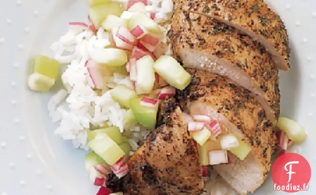 Poulet Jerk avec Relish au Concombre