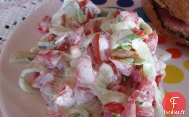 Salade de Tomates au Concombre de Sylvia