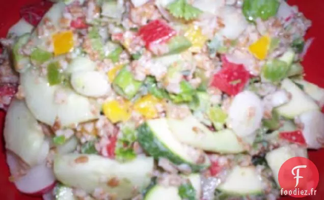 Salade de Légumes-Boulgour avec Vinaigrette au Babeurre