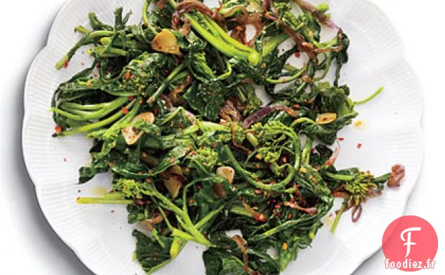 Rabe de Brocoli Sauté Épicé à l'Ail