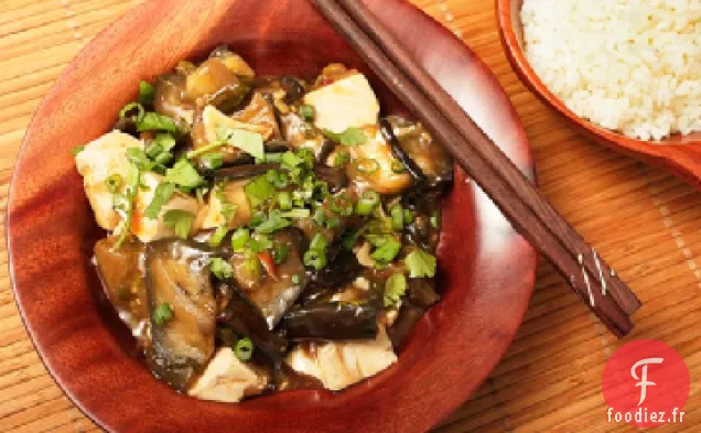 Aubergines Braisées au Tofu Sauce à l'Ail