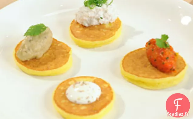 Blini de Pommes de terre Yukon Gold au Caviar d'Aubergine