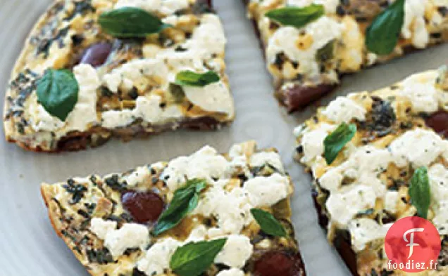 Frittata aux Aubergines, aux Olives et aux Herbes