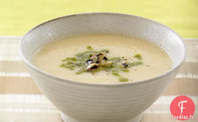 Soupe à l'Ail d'Éléphant Rôti avec Recette d'Aubergines Grillées