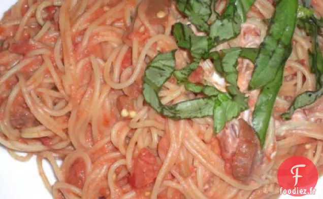 Spaghetti aux Aubergines et au Fromage de Chèvre