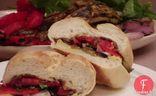 Sandwich aux Légumes Grillés et au Fromage