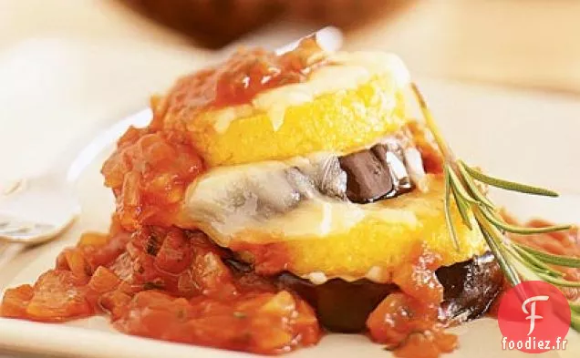 Piles d'Aubergines Au Parmesan