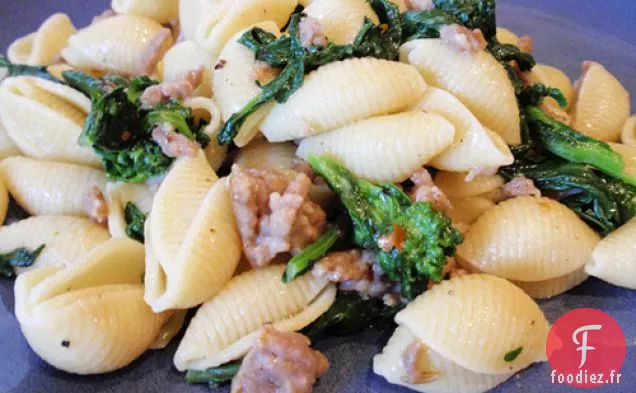 Orecchiette Avec Saucisse Épicée Et Rabe De Brocoli