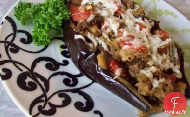 Aubergines Farcies Au Fromage et aux Tomates