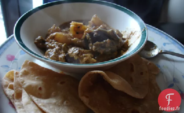 Curry de Poulet Thaï et Aubergines (Aubergines)