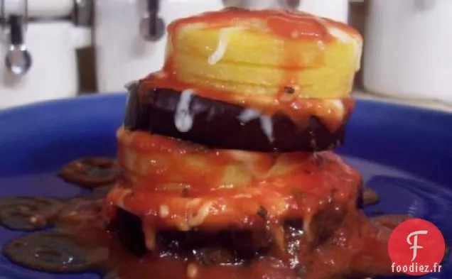 Piles d'Aubergines (Aubergines) Parmesan