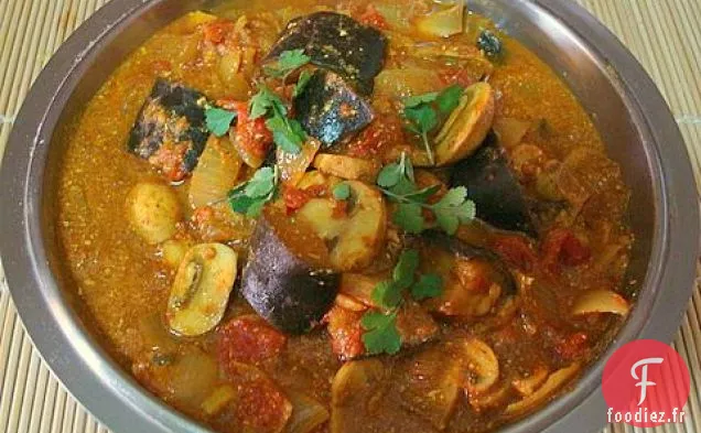 Champignons Masala et Aubergines (Aubergine)