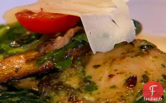 Défi: Poulet grillé avec Rabe au Brocoli et Saucisse