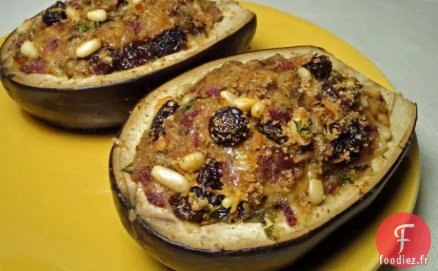 Aubergines à la Mozzarella Méditerranéenne en couches (Aubergines) Cuire au four