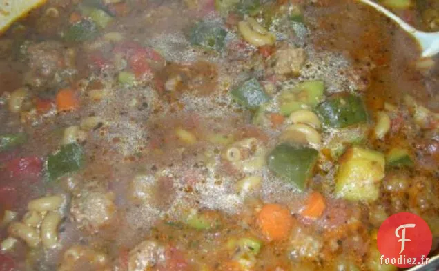 Soupe à la Saucisse Italienne et aux Aubergines