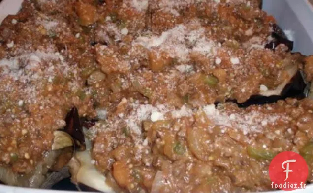 Aubergines Rôties Farcies Italiennes Végétariennes
