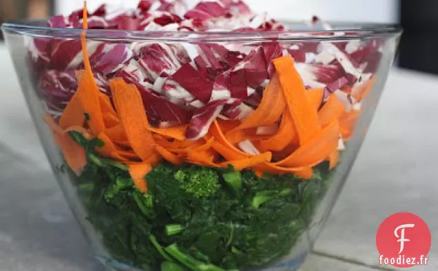 Salade De Rabe Au Brocoli, Carottes Et Radicchio