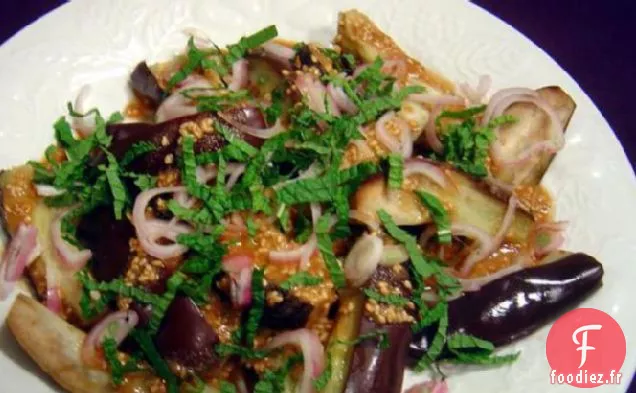 Salade d'Aubergines Chaudes Au Sésame et aux Échalotes