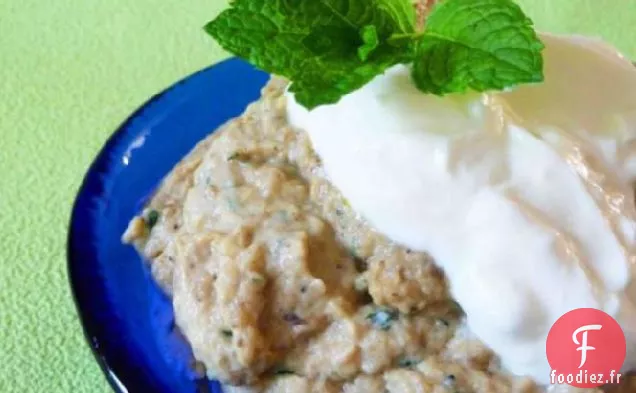 Boranie Bademjan (Trempette au Yogourt aux Aubergines Persanes)