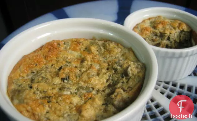 Soufflé aux Aubergines aux Herbes