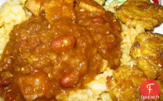Chili De Haricots Rouges Des Caraïbes Au Porc
