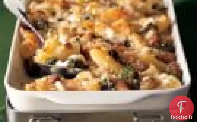 Rigatoni Au Four Avec Saucisse Et Rabe au Brocoli