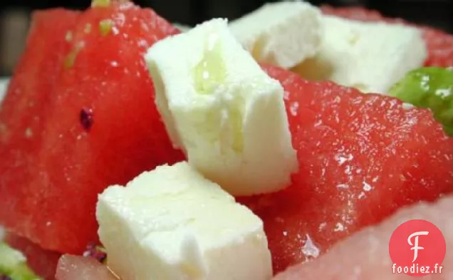 Salade de Feta au Melon d'eau