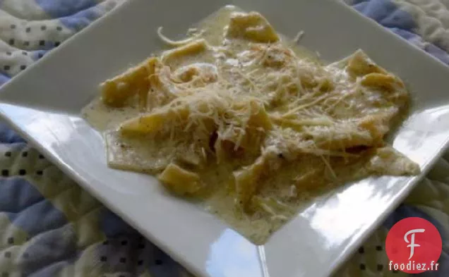 Raviolis Wonton à la Citrouille W. Crème au Beurre de Sauge