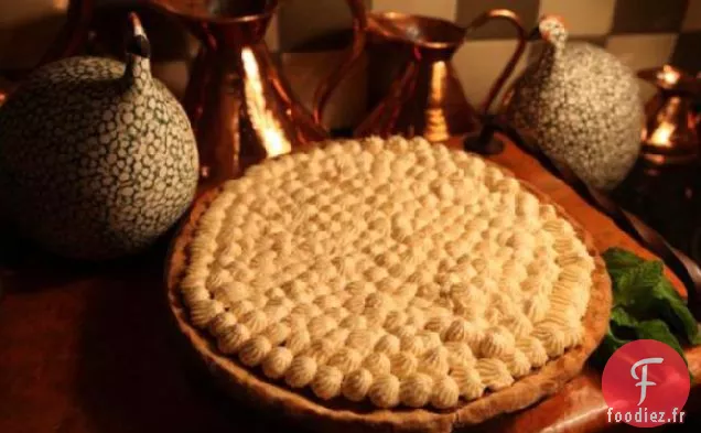 Tarte À La Citrouille Avec Crème Fouettée Au Chocolat Blanc