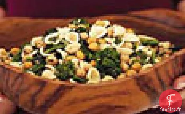 Orecchiette au Rabe de Brocoli et Pois Chiches frits