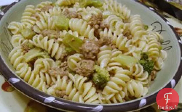 Saucisse Italienne Avec Farfalle Et Rabe Au Brocoli