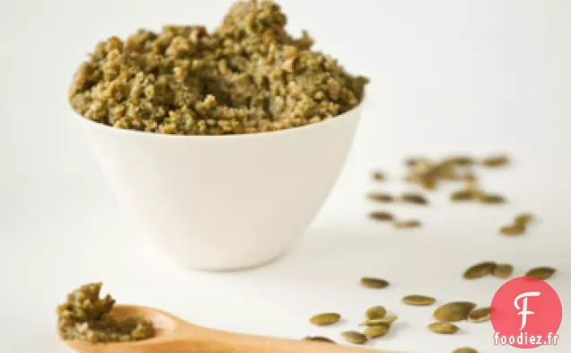Pesto de Graines de Citrouille, Haricots, Riz, Courge et Chipotle
