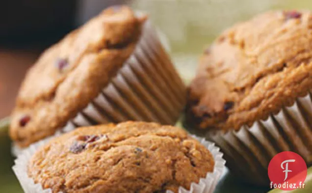 Muffins à la Citrouille Et aux Canneberges