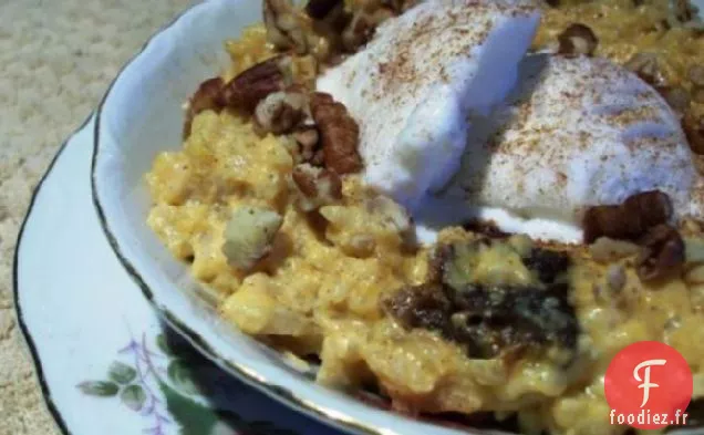 Pouding à la Citrouille au Riz Brun