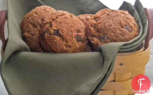 Muffins aux Pépites de Chocolat à la Citrouille