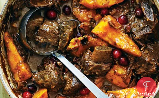 Ragoût de Côtes Levées Aux Canneberges à l'Eau de Vie