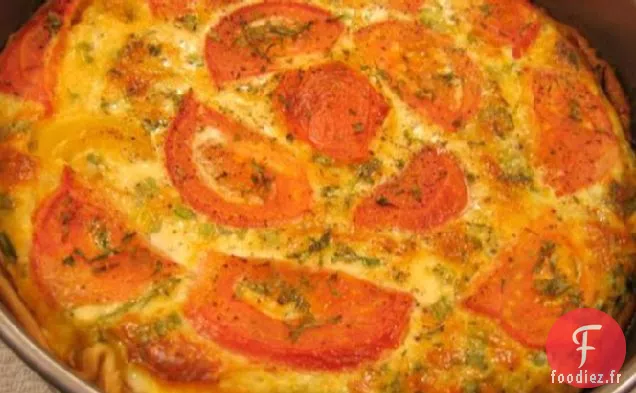 Quiche de Courgettes et Tomates sans Croûte