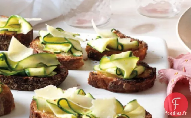 Bruschetta aux Courgettes Citronnées