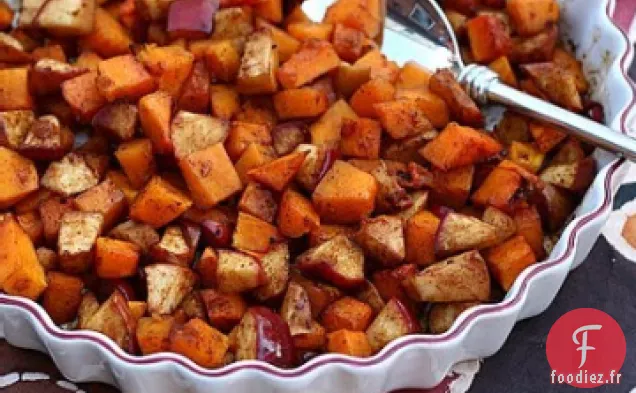 Courge Musquée Épicée au Four avec Pommes et Sirop d'érable
