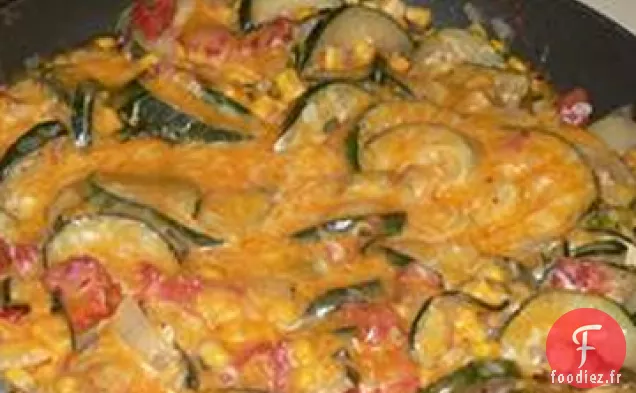 Courgettes et Maïs Garnis de Fromage