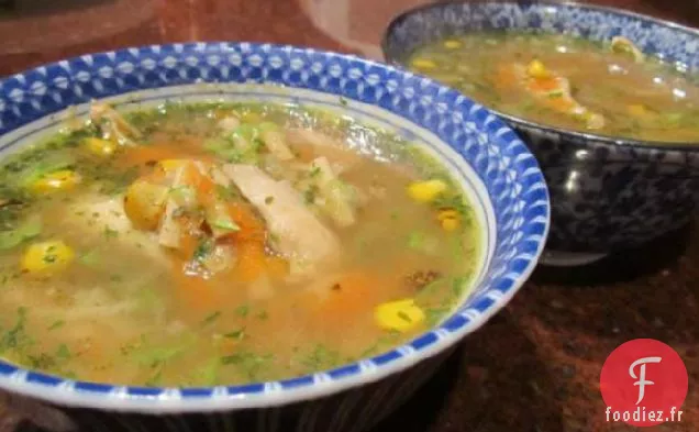 Soupe au poulet - un cadeau pour réconforter un ami